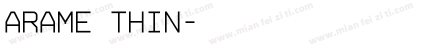 Arame Thin字体转换